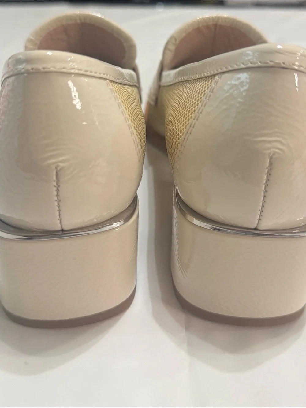 Donald J. Pliner Beige Woven Tassel Loafers new